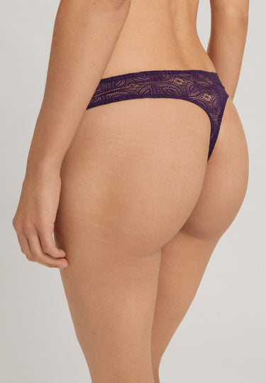 Ruby Geometric Lace Thong | Amethyst 70854-2431